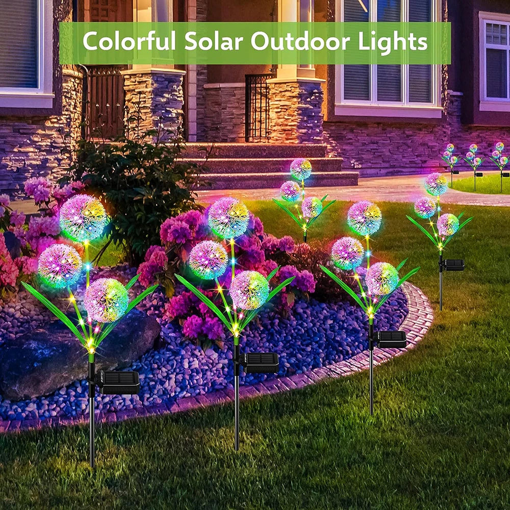 Solar Dandelion Flower Light Outdoor Waterproof