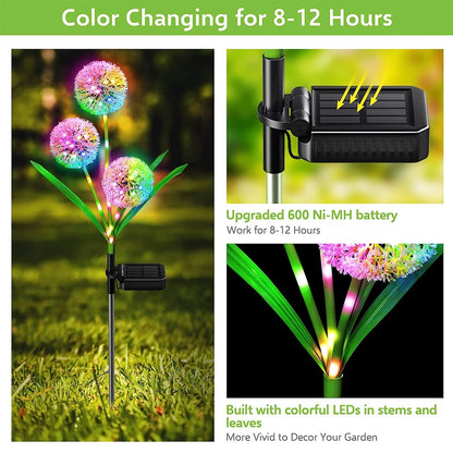 Solar Dandelion Flower Light Outdoor Waterproof