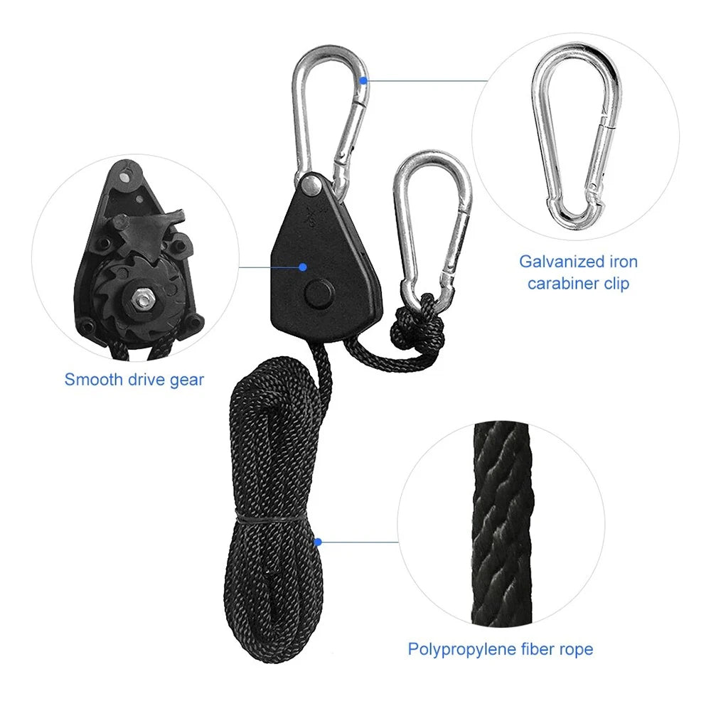 Adjustable 8inch Pulley Hook Camping Tent