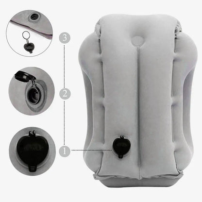 Upgraded Inflatable Air Cushion Travel Pillow