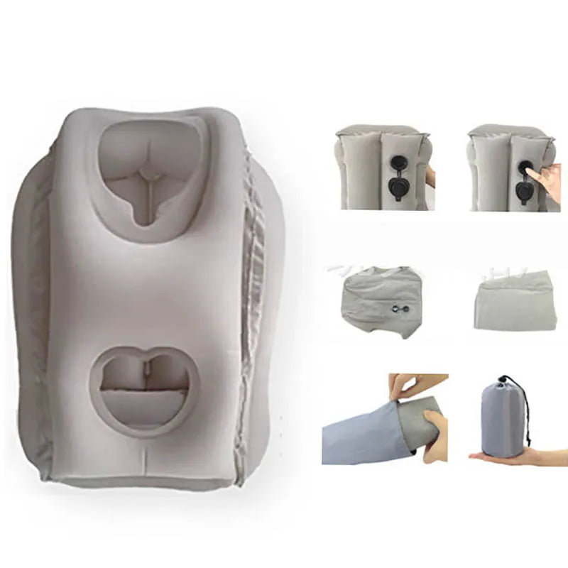 Upgraded Inflatable Air Cushion Travel Pillow