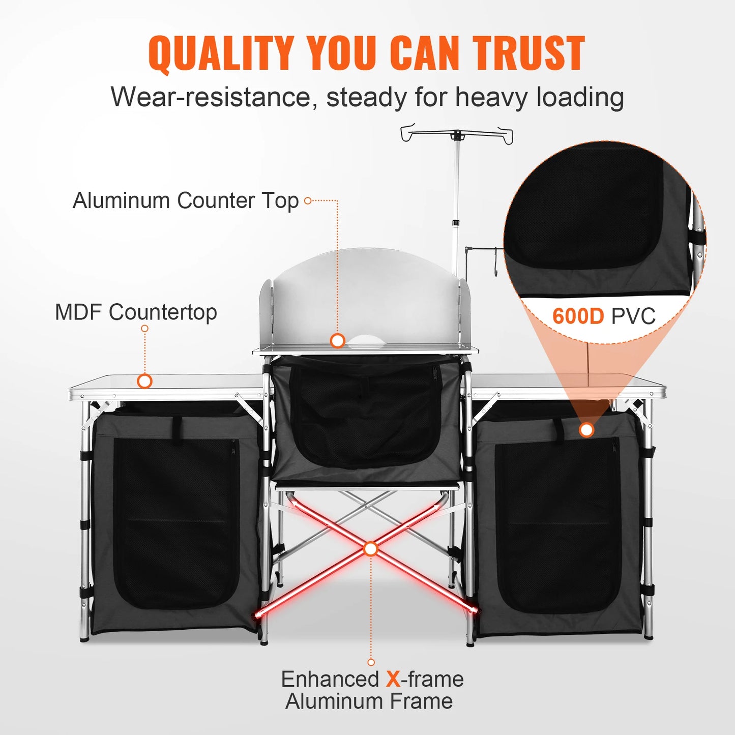 Camping Outdoor Foldable Folding Cooking Storage Rack