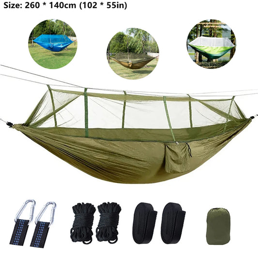 Portable Outdoor Camping Leisure Double Mosquito Net Hammocks