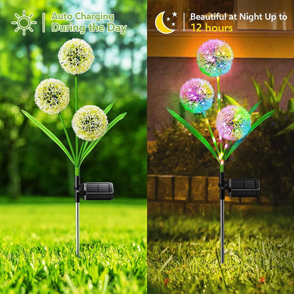 Solar Dandelion Flower Light Outdoor Waterproof